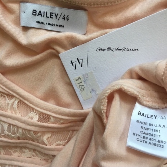Bailey44 NWT blush stretch lace sleeveless top *shop@iamwarrior - Picture 9 of 10
